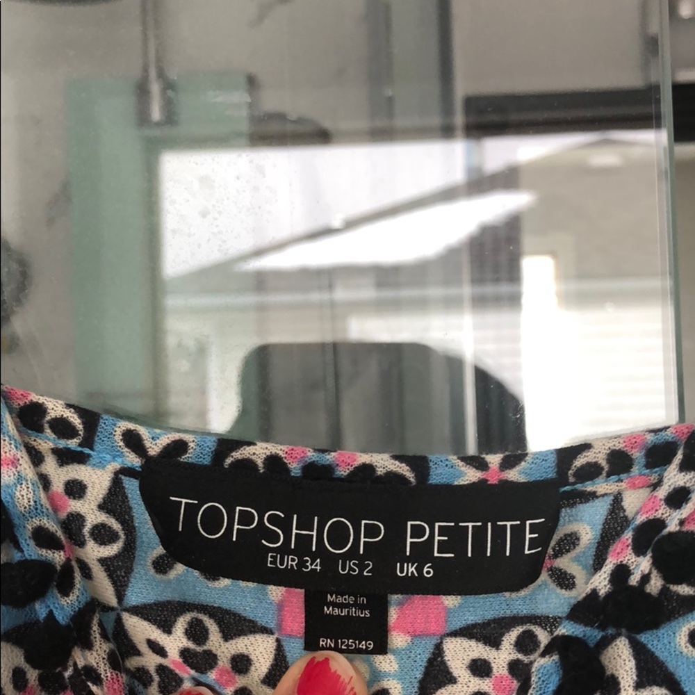 SOLD Topshop pom pom mini dress floral sz2 like new - Picture 3 of 8